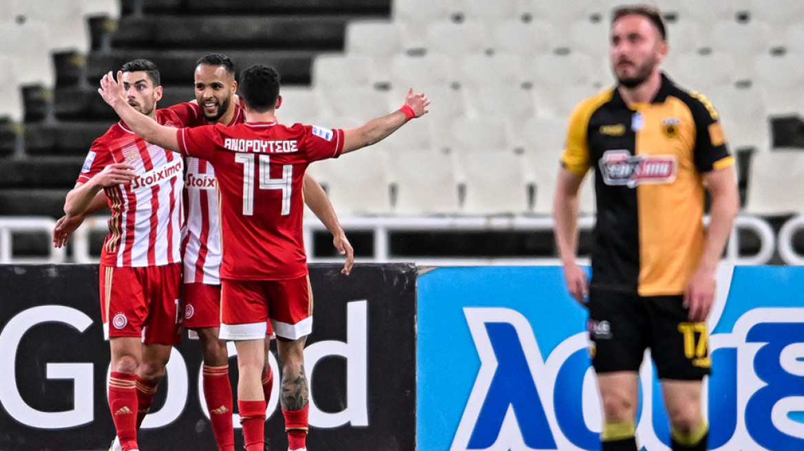 Super League 1 play off, AEK - Oλυμπιακός 1-5: Tην «σκόρπισε» Θρύλος 5 αστέρων! - Δείτε τα γκολ