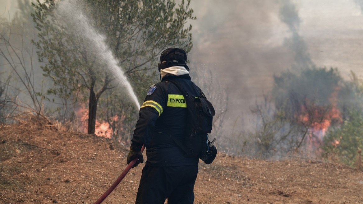 Υπό μερικό έλεγχο η πυρκαγιά στη Νέα Πέραμο Αττικής