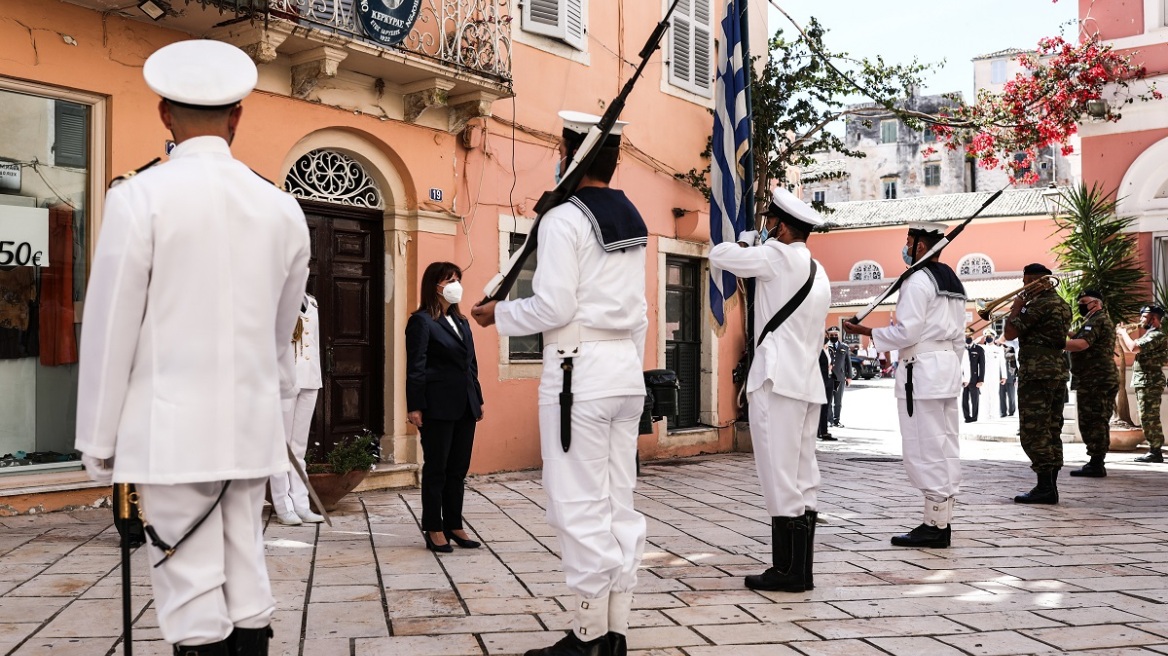 Στην Κέρκυρα η Σακελλαροπούλου: Τιμάμε τα 157 χρόνια από την ενσωμάτωση των Επτανήσων στον εθνικό κορμό