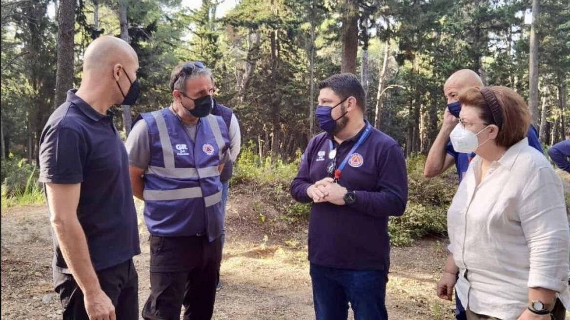 Επίσκεψη κυβερνητικού κλιμακίου στο Τατόι για τα έργα αντιπυρικής προστασίας