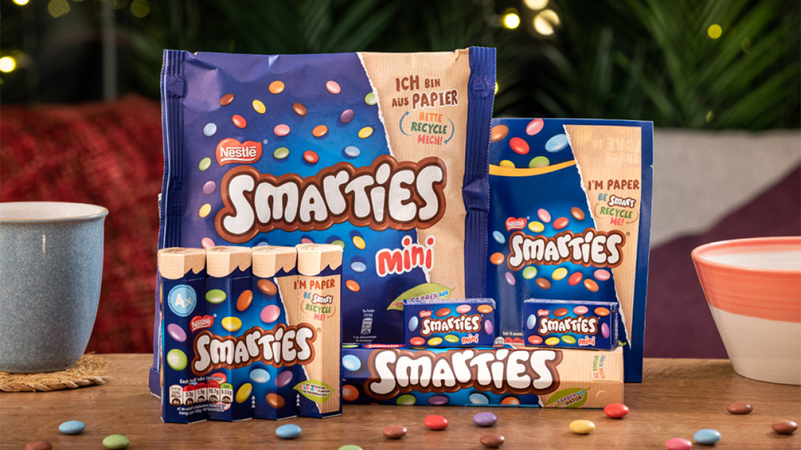 Τα Smarties τώρα σε ανακυκλώσιμη χάρτινη συσκευασία!