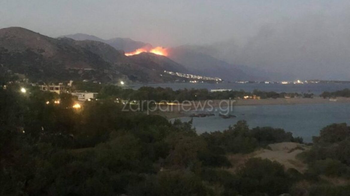 Φωτιά τώρα σε ορεινή έκταση στα Χανιά