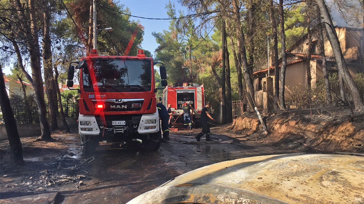 Φωτιά στη Σταμάτα: Σε ύφεση το μέτωπο - Επιφυλακή για αναζωπυρώσεις