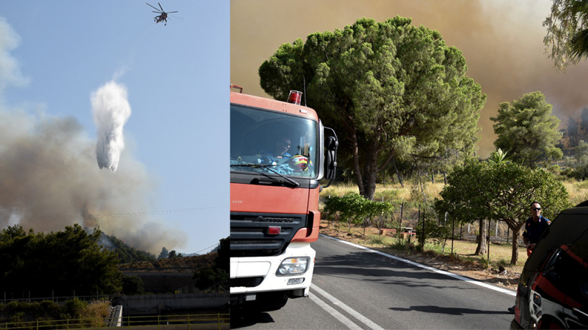 Μεγάλη φωτιά στην Αχαΐα: Κάηκαν σπίτια στη Ζήρια - Κλειστή η Εθνική Οδός - Εκκενώθηκε και ο Λόγγος