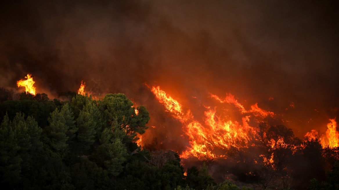 Φωτιά στη Βαρυμπόμπη: Καίγονται σπίτια στις Αδάμες - Δείτε βίντεο