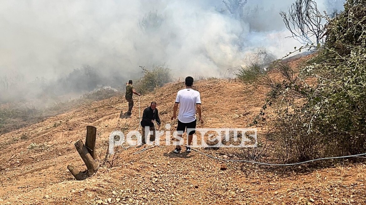 Φωτιά στην Ηλεία: Μεγάλη αναζωπύρωση σε Νεμούτα και Αρχαία Πίσα - Πληροφορίες για εγκλωβισμένους