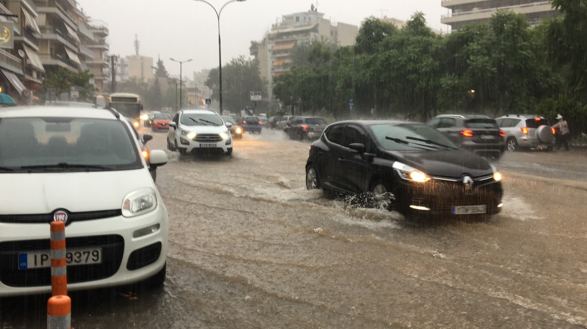 Κακοκαιρία «Μπάλλος»: Πλημμύρισε η Πανόρμου από την βροχή – Δείτε βίντεο