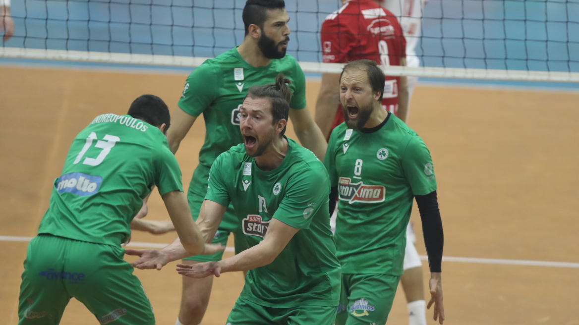 Volley League: Παναθηναϊκός-Ολυμπιακός 3-0: Άναψε πράσινο για τον τίτλο