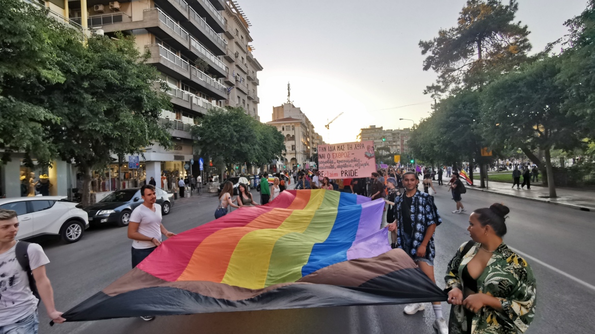 Πολύχρωμη πορεία του Αυτοοργανωμένου Thessaloniki Pride - «Εχθρός η ομοφοβία και ο σεξισμός»