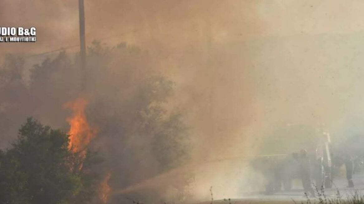 Φωτιά στην Αργολίδα - Μαίνεται κοντά σε καταυλισμό Ρομά 