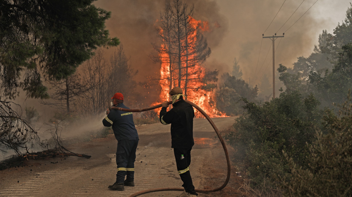 Σε ύφεση η μεγάλη φωτιά σε δασική έκταση στην Ορεινή Μελιγού Αρκαδίας