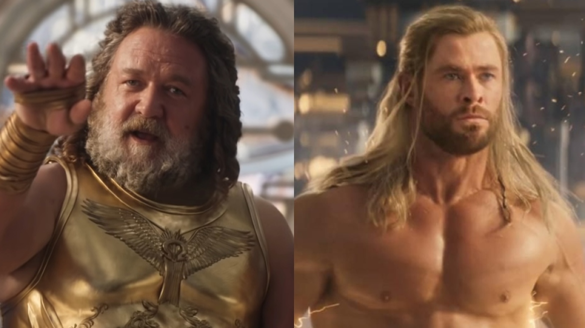 Thor: Love and Thunder - Η παρηγοριά του Ράσελ Κρόου στον  Κρις Χέμσγουορθ, όσο γύριζε τη γυμνή σκηνή