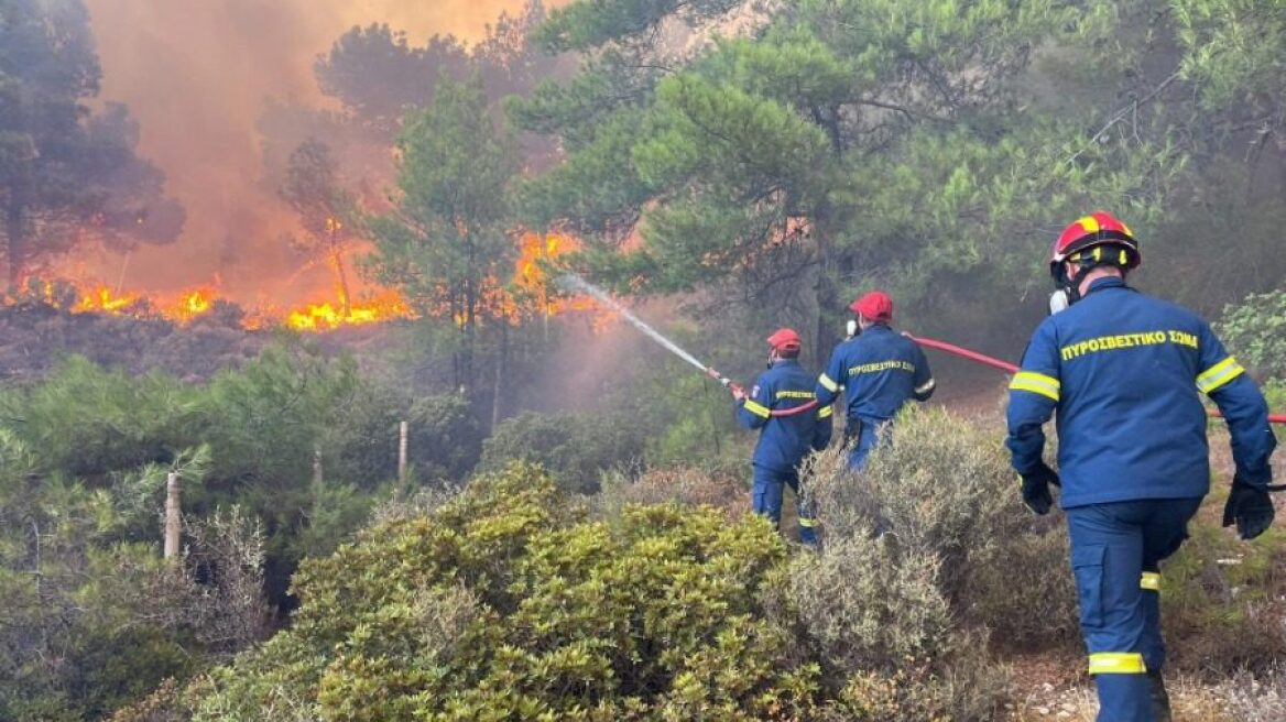 Φωτιά στη Λέσβο: Στο μέτωπο έξω από τη Βρίσα το κύριο ενδιαφέρον της πυροσβεστικής