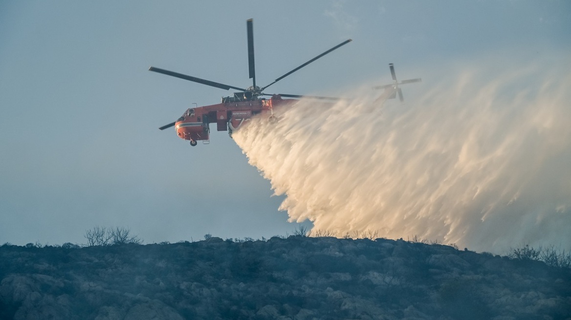 Οριοθετήθηκε η φωτιά στο Δίστομο Βοιωτίας