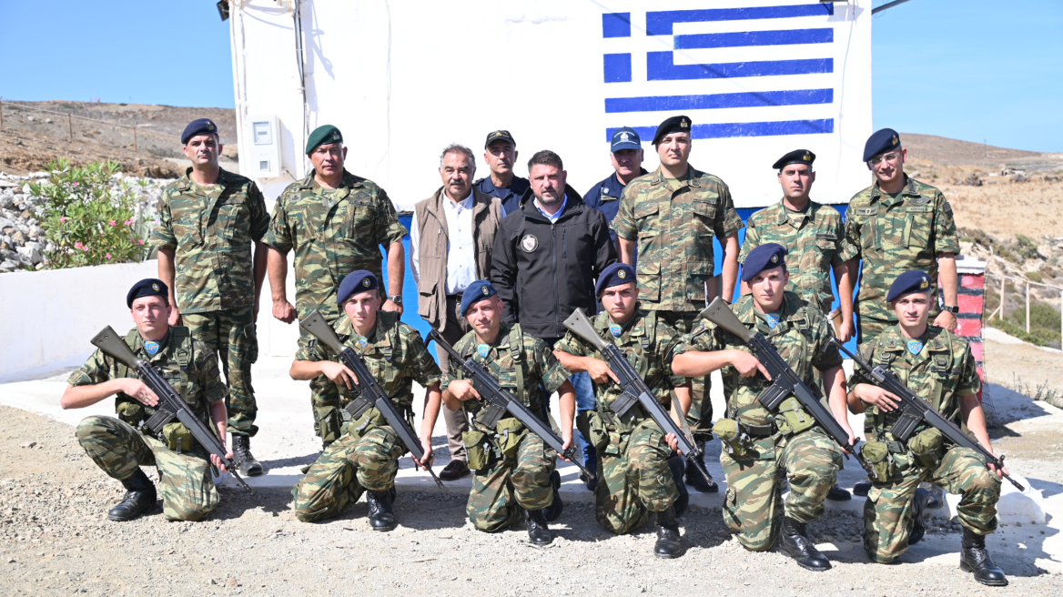 Επίσκεψη Χαρδαλιά στα επιτηρητικά φυλάκια Χάλκης, Κάσου και Αστυπάλαιας - Δείτε εικόνες