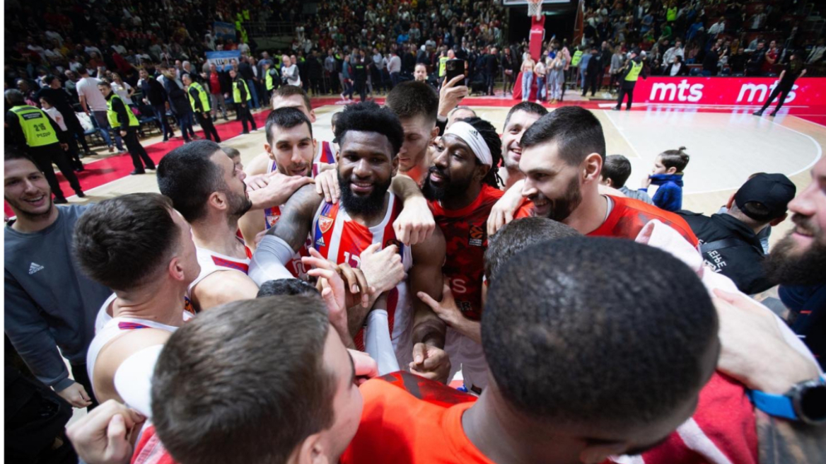 Euroleague: «Θερίζει» ο Ερυθρός Αστέρας του Ιβάνοβιτς, πρώτο «διπλό» για Μακάμπι - Δείτε βίντεο