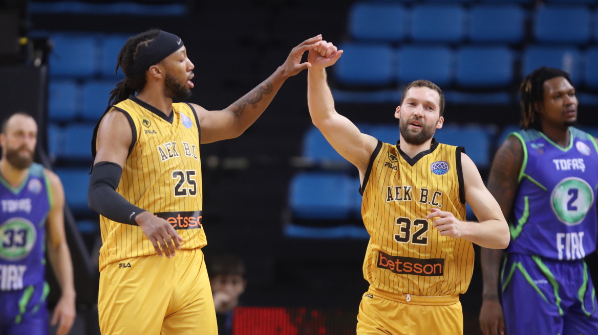 Basketball Champions League, ΑΕΚ - Τόφας 73-70: Έκανε το 1-0 και πάει στην Προύσα για την πρόκριση 