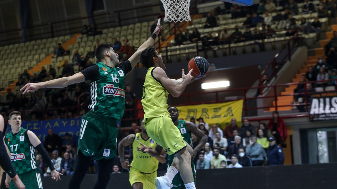 Basket League, Λαύριο - Παναθηναϊκός 84-86: Προβλημάτισε ξανά αλλά κέρδισε 