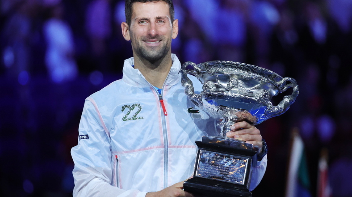  Australian Open: Σίγουρος για τη νίκη του ο Τζόκοβιτς, είχε ετοιμάσει τζάκετ με ραμμένο το Νο22 