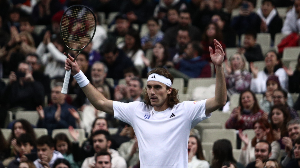 Davis Cup, Τσιτσιπάς - Αντράντε 2-0: Ο Στέφανος σφράγισε την ιστορική άνοδο 