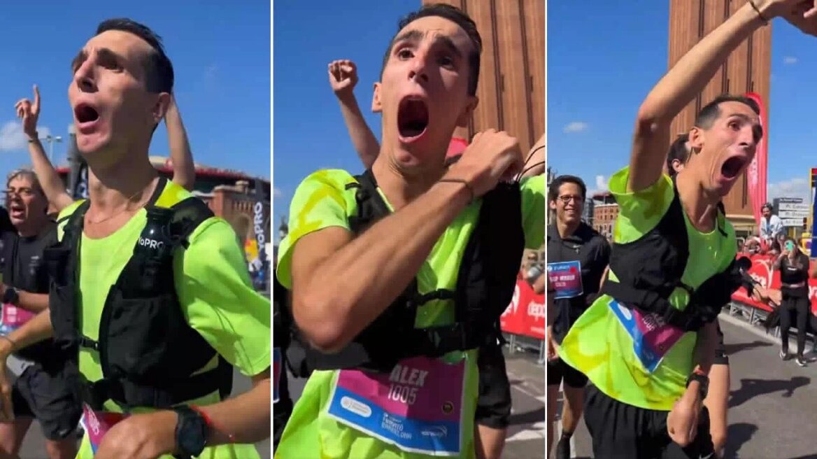 Ρίγη συγκίνησης: Δρομέας με 76% εγκεφαλική παράλυση τερμάτισε στον μαραθώνιο