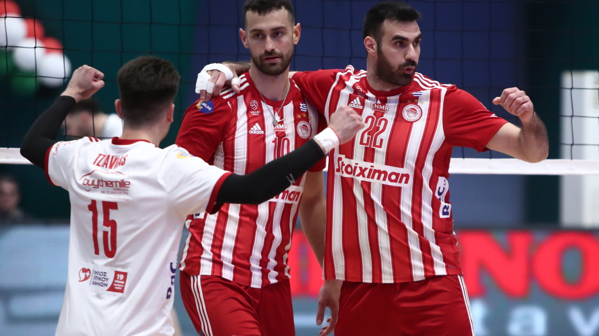  Kύπελλο βόλεϊ ανδρών, Ολυμπιακός-Μίλωνας 3-0: Προκρίθηκε στον τελικό 