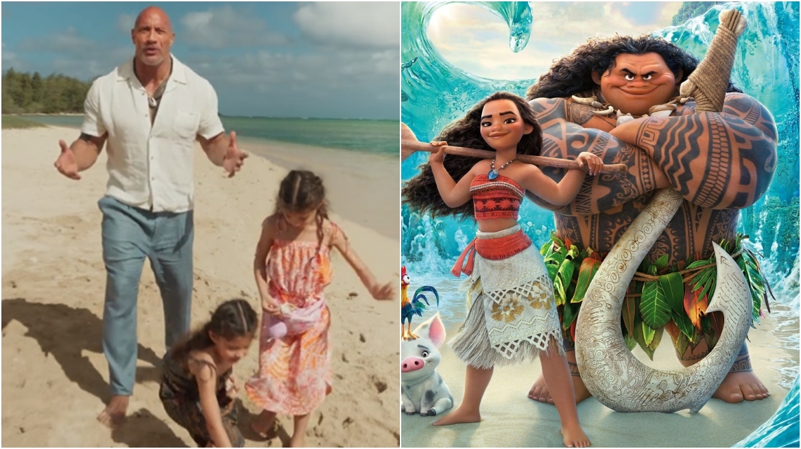 Moana: Ο Ντουέιν Τζόνσον ανακοίνωσε το live-action remake μαζί με τις κόρες του - Δείτε βίντεο