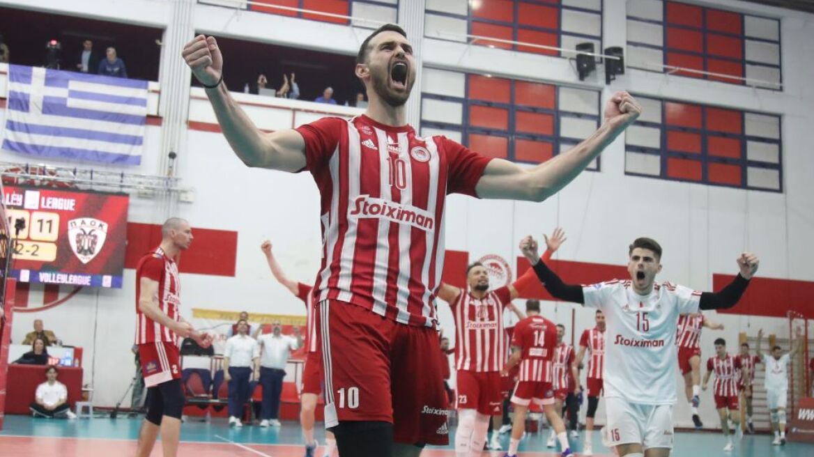 Volley League, Ολυμπιακός-ΠΑΟΚ 3-2: Τεράστια ανατροπή και προβάδισμα τίτλου!