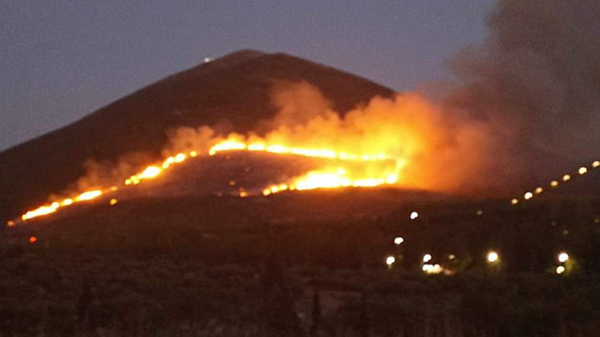 Φωτιά στo Αλιβέρι Ευβοίας - Δεν απειλούνται κατοικημένες περιοχές