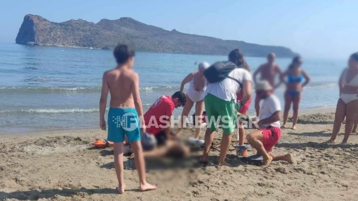 Χανιά: Λουόμενη ανασύρθηκε χωρίς τις αισθήσεις της – Δείτε βίντεο