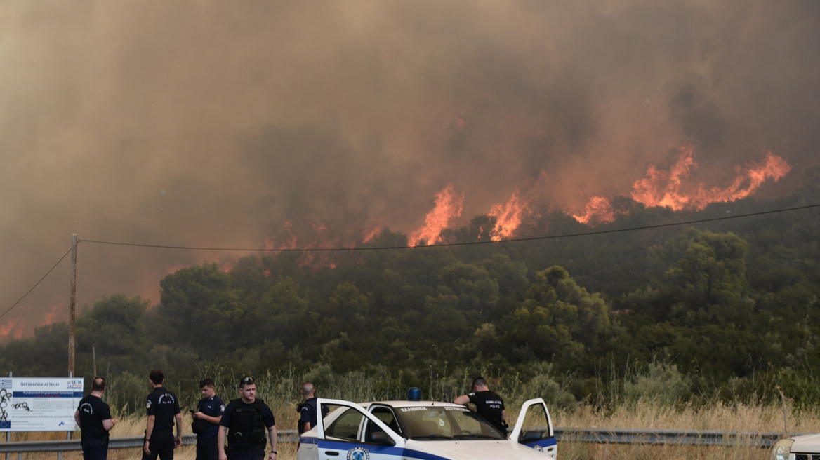 Φωτιά στα Δερβενοχώρια: Ανεξέλεγκτα κινείται η φωτιά προς τον Άγιο Χαράλαμπο Μάνδρας - Δείτε βίντεο