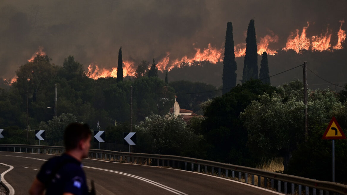 Αναζωπύρωση στα Δερβενοχώρια στην περιοχή Στεφάνη - Ενισχύονται οι άνεμοι από το μεσημέρι