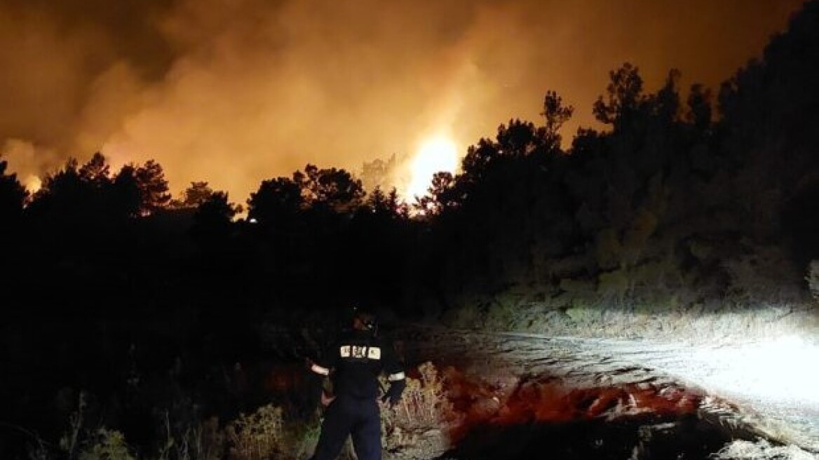 Φωτιά στη Ρόδο: Ολονύχτια η μάχη με τις φλόγες - Ακυρώθηκε εντολή εκκένωσης χωριού