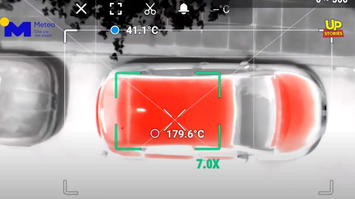 Καύσωνας: Στους 179,6 βαθμούς η θερμοκρασία στο εξωτερικό  ΙΧ που εκτίθεται στον ήλιο - Δείτε βίντεο