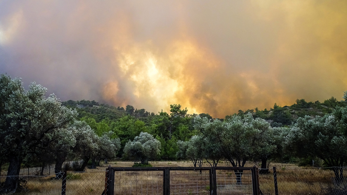 Φωτιά στη Ρόδο: Μάχη με τις φλόγες σε Ασκληπιείο, Λάερμα, Απόλλωνα - Σε πύρινο κλοιό η μονή Θάρρι