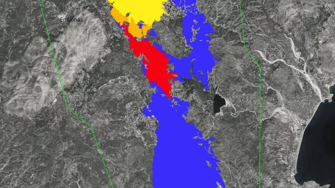 Φωτιά στη Ρόδο: Νέες δορυφορικές εικόνες από την υπηρεσία Copernicus δείχνουν το μέγεθος της καταστροφής