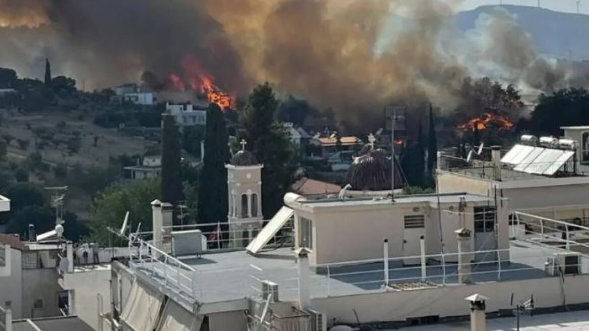 Φωτιά κοντά σε σπίτια στη Θήβα - Ενισχύθηκαν οι δυνάμεις της Πυροσβεστικής