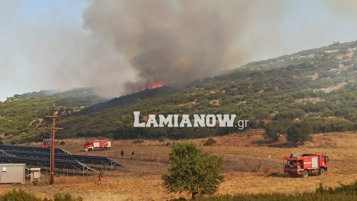 Φωτιά στη Λαμία: Νέο μήνυμα του 112 - εκκένωση της περιοχής Αμφιθέας