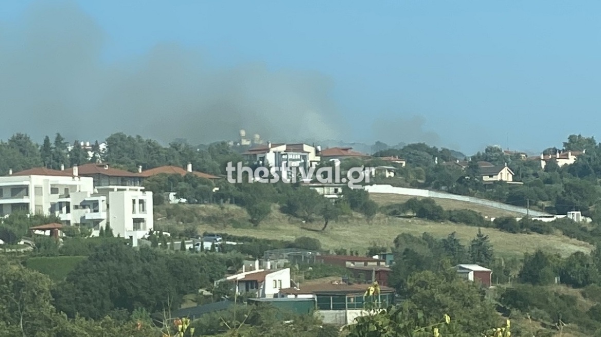 Φωτιά στο Φίλυρο Θεσσαλονίκης πίσω από το Παιδικό Χωριό SOS