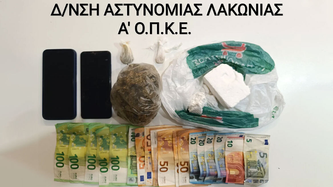 Δίδυμο διακινούσε κοκαΐνη, ecstacy και κάνναβη στη Σπάρτη