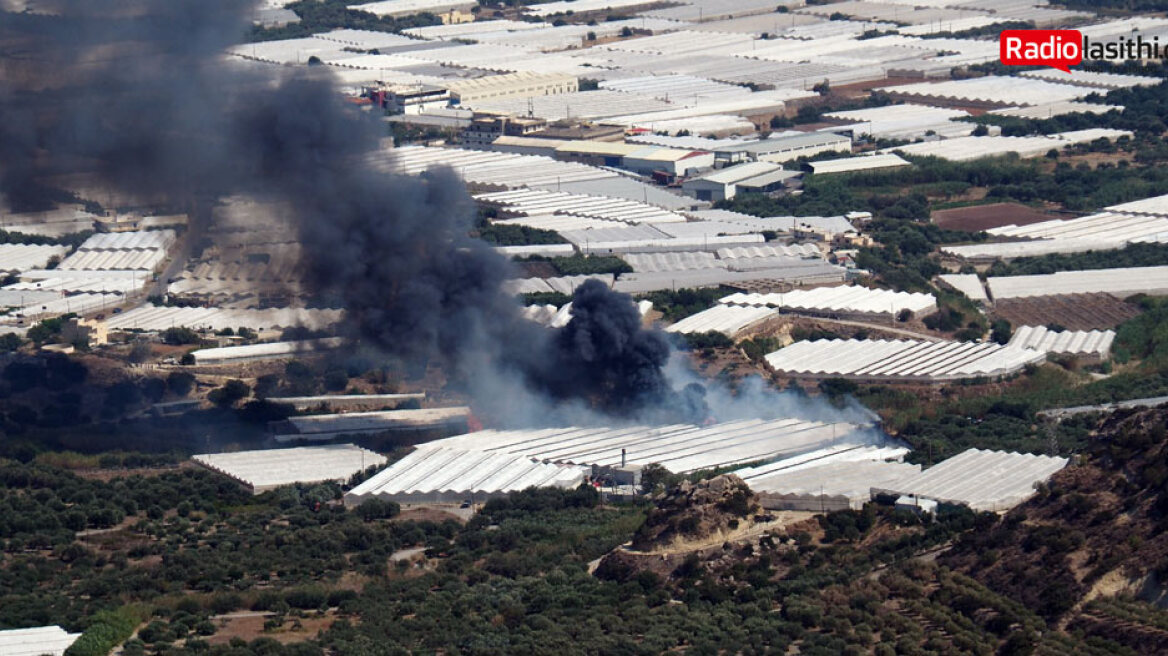 Λασίθι: Οριοθετημένη η φωτιά στην Ανατολή Ιεράπετρας – Κάηκαν θερμοκήπια