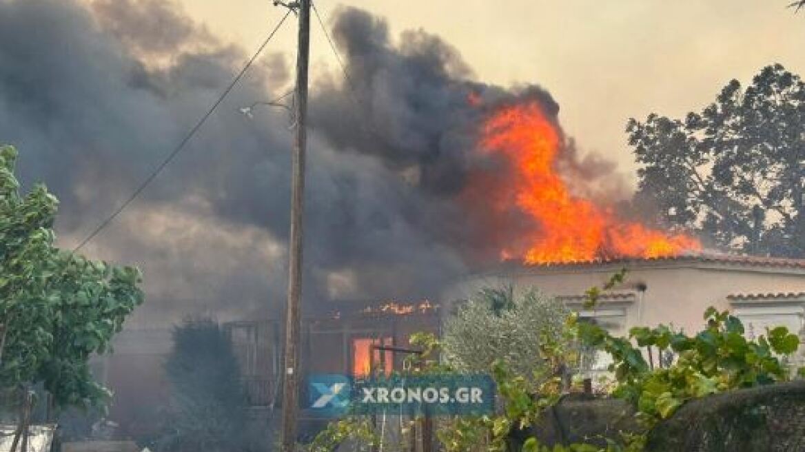 Φωτιά στη Ροδόπη: Σπίτια παραδόθηκαν στις φλόγες στον Σώστη - Εκκενώθηκαν έξι οικισμοί (βίντεο και φωτογραφίες)