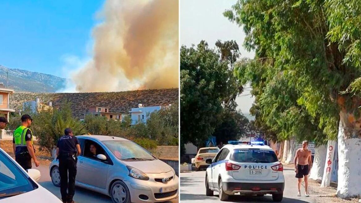 Φωτιά στον Πρόδρομο Βοιωτίας: Με αλιευτικά σκάφη απομακρύνθηκαν 60 άτομα από την παραλία Σαράντη