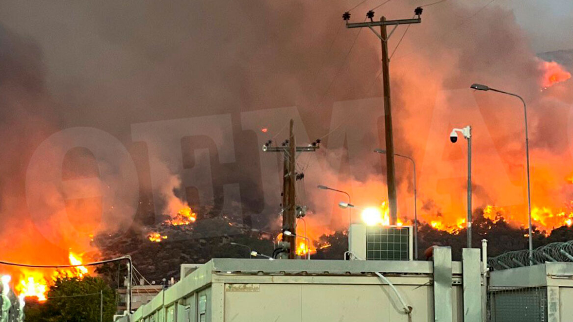 Φωτιά στην Πάρνηθα: Εκκενώνεται η Αμυγδαλέζα, περίπου 700 μετανάστες μεταφέρονται σε άλλες δομές - Δείτε φωτογραφίες