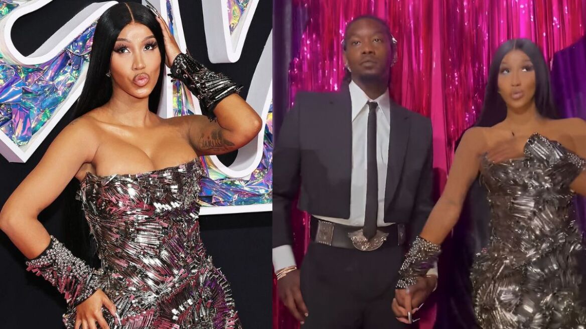 Cardi B: Η εμφάνισή της στα φετινά MTV VMAS με φόρεμα φτιαγμένο από... τσιμπιδάκια για τα μαλλιά