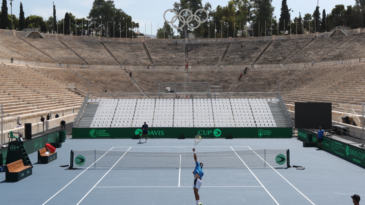 Davis Cup: Το Παναθηναϊκό Στάδιο «μεταμορφώθηκε» και θα φιλοξενήσει για πρώτη φορά αγώνες τένις - Φωτογραφίες και βίντεο 