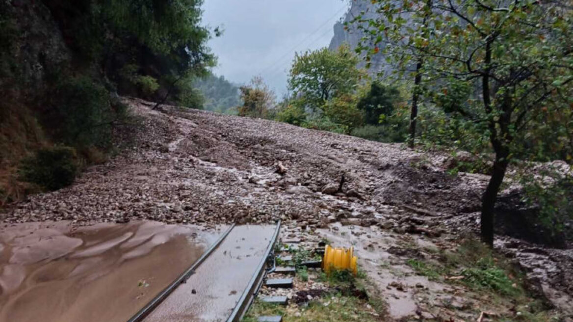 Οδοντωτός: Διακοπή των δρομολογίων λόγω κατολίσθησης