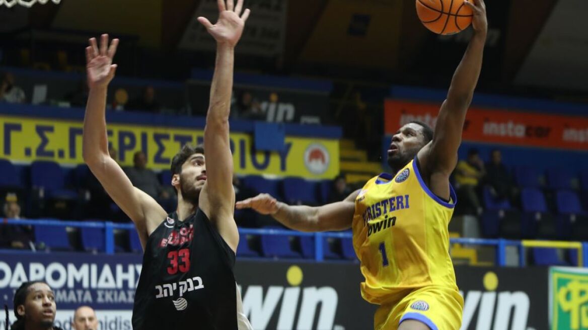 Basketball Champions League, Περιστέρι bwin-Χάποελ Ιερουσαλήμ 75-77: Λύγισε στο φινάλε της παράτασης