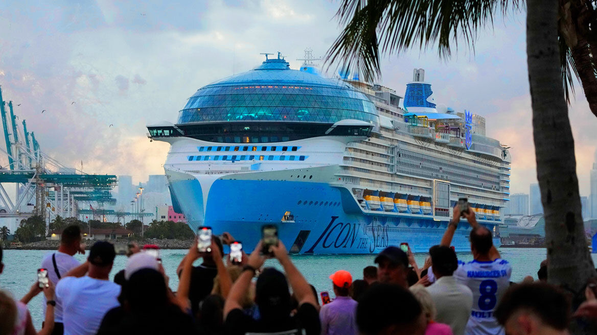 Icon of the Seas: Το μεγαλύτερο κρουαζιερόπλοιο στον πλανήτη σάλπαρε παρά τις αντιδράσεις (φωτογραφίες και βίντεο)