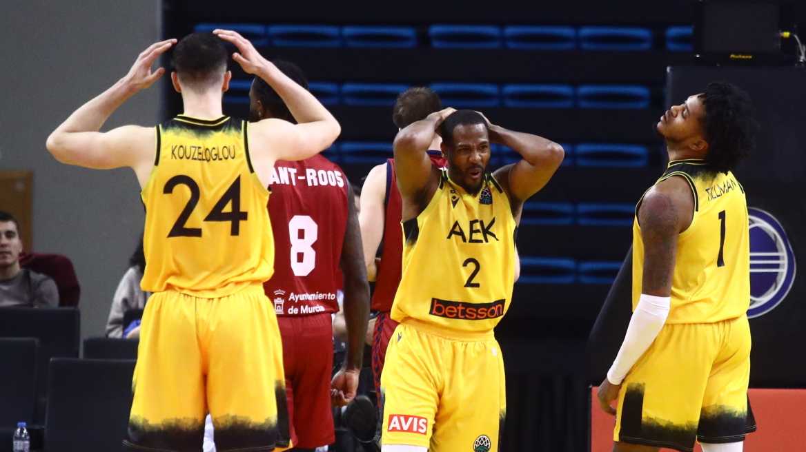 Basketball Champions League, AEK - Μούρθια 79-84: Το πάλεψε αλλά έμεινε χωρίς νίκη - Βίντεο 